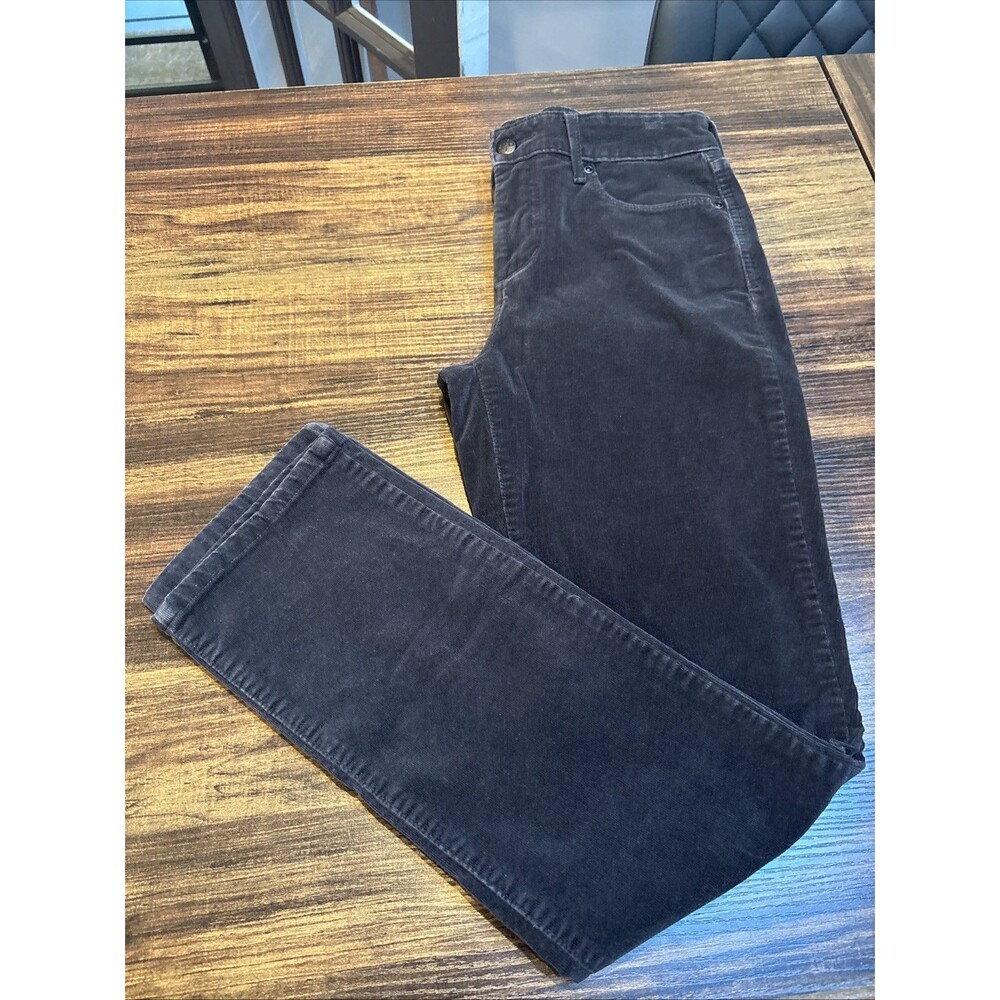 NYDJ Lift Tuck Women Grey Corduroy Pant Size 4 Stretch Skinny